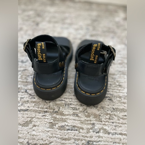 Doc Dr. Martens GRYPHON QUAD Chunky Leather Platform Gladiator Sandals Black - Picture 8 of 9